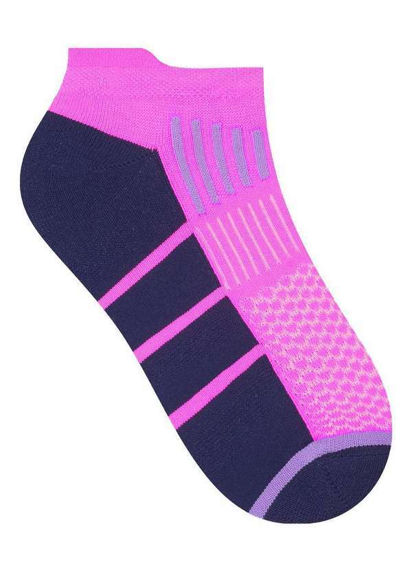 Selene - Meia Esportiva Cano Curto Selene 4855-001 500-Pink-Fluor-Marinho