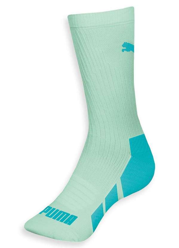 Puma - Meia Esportiva Cano Longo Puma 4415-001/002 715-Verde-Claro-Jade