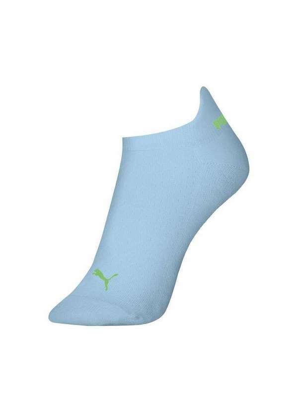 Puma - Meia Esportiva Invisível Puma 4700-001/002 663-Azul-Claro-Verde-Limão