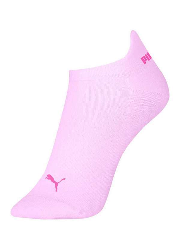 Puma - Meia Esportiva Invisível Puma 4700-001/002 827-Rosa-Claro-Rosa-Fluor