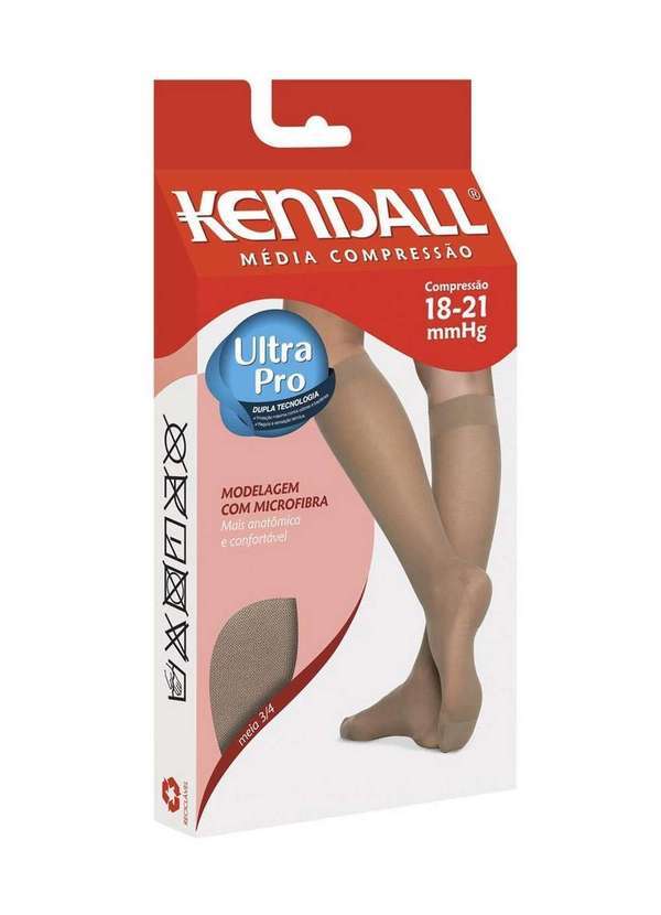 Kendall - Meia Kendall 3/4 Media Compressão com Ponteira 22-Mel