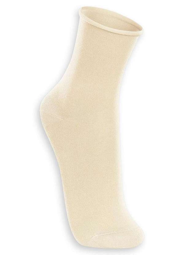 Lupo - Meia sem Punho Cano Médio Lupo 4421-001 6170-Natural 2