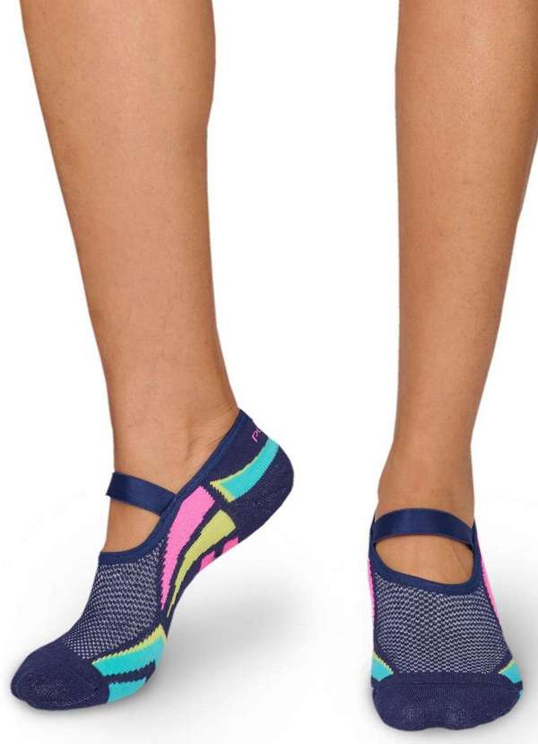 Puket - Sapatilha Antiderrapante Pilates Puket 8529 5574-390-Azul-Marinho