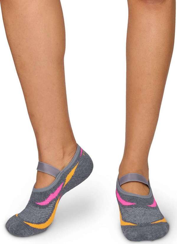 Puket - Sapatilha Antiderrapante Pilates Puket 8529 5577-200-Mescla-Escuro