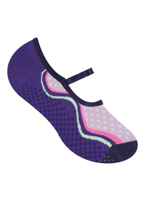 Selene - Sapatilha Antiderrapante Selene 7850-003 504-Roxo-Marinho