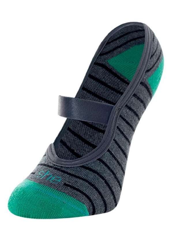 She - Sapatilha Antiderrapante She 286.09 Cz06-Cinza-Mescla-Escuro