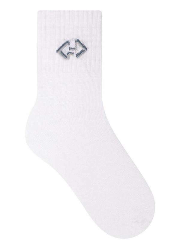 Selene - Kit 3 pares de Meias Esportivas Cano Curto Selene 4355-001 999-Cinza-Mescla-Branco-Preto 3
