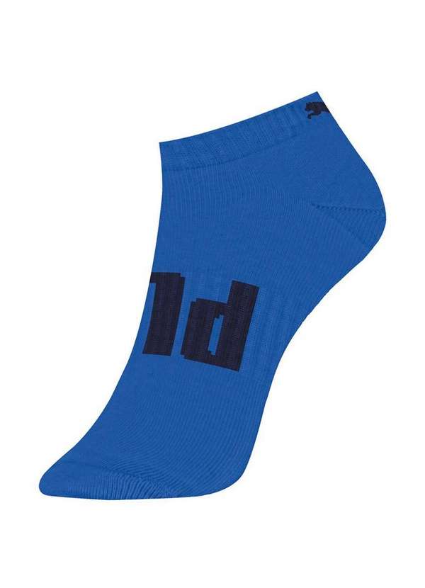 Puma - Kit 2 pares de Meias Esportiva Cano Curto Puma 4560-001/002 994-Azul-Preto 2