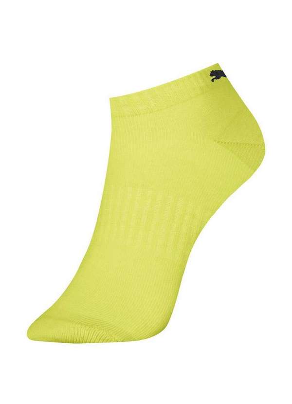 Puma - Kit 2 pares de Meias Esportiva Cano Curto Puma 4560-001/002 995-Branco-Amarelo 3