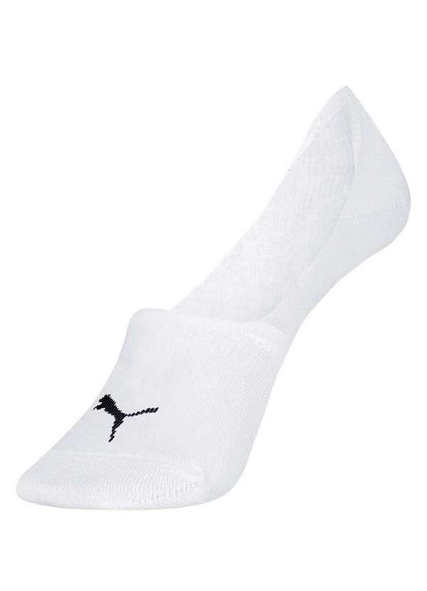 Puma - Kit 2 pares de Meias Invisível Puma 4500-001 999-Branco-Preto 2