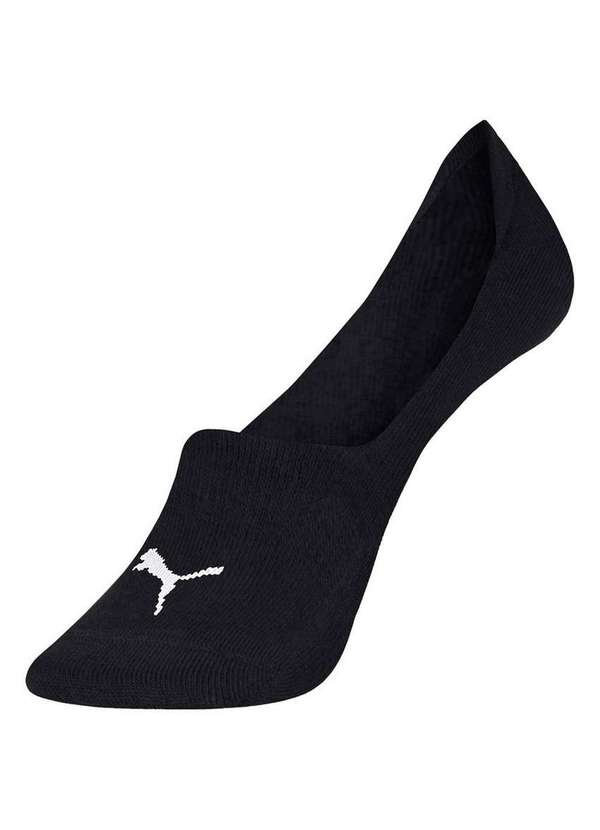 Puma - Kit 2 pares de Meias Invisível Puma 4500-001 999-Branco-Preto 3