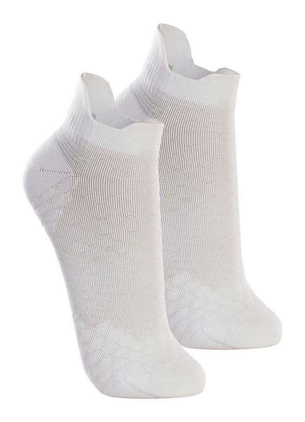 Lupo - Kit com 2 pares de Meias Performance Running Lupo 15570-001 Branco