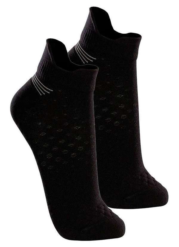 Lupo - Kit com 2 pares de Meias Performance Running Lupo 15570-001 Preto