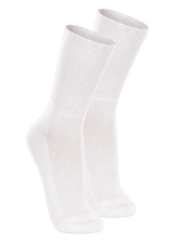 Lupo - Kit com 2 pares de Meias Cano Longo Lupo 1540-002 Branco