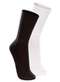 Lupo - Kit com 2 pares de Meias Cano Longo Lupo 1540-002 Branco - variação: Preto-Branco