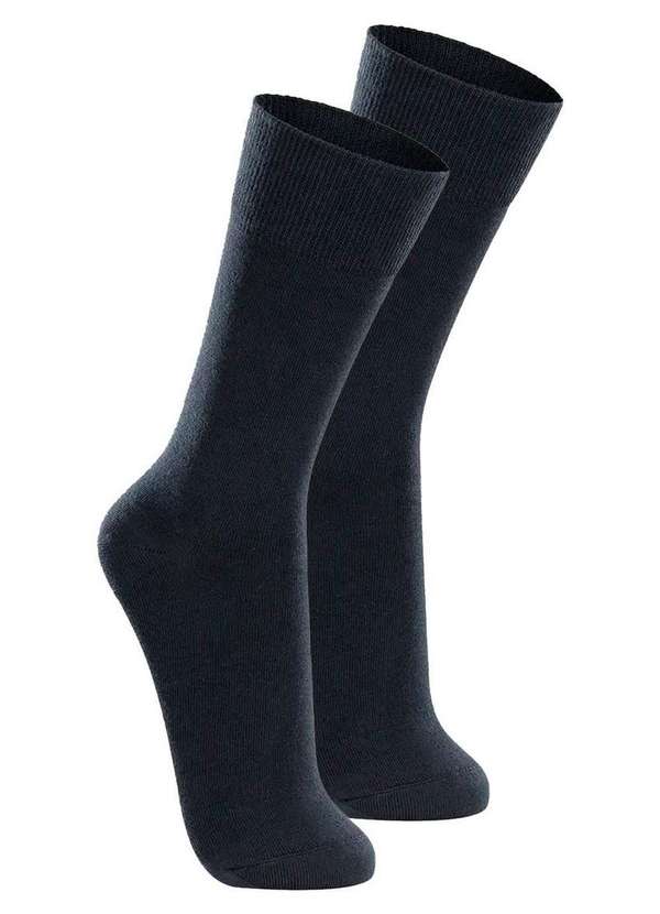 Lupo - Kit com 2 pares de Meias Casual Lupo 1210-201 Marinho