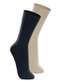 Lupo - Kit com 2 pares de Meias Casual Lupo 1210-201 Marinho-Café - variação: Marinho-Bege