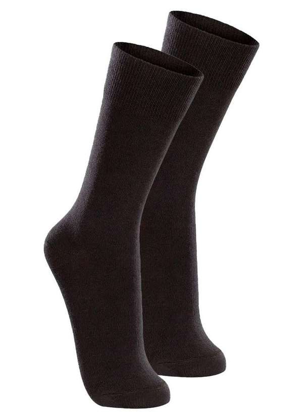 Lupo - Kit com 2 pares de Meias Casual Lupo 1210-201 Preto