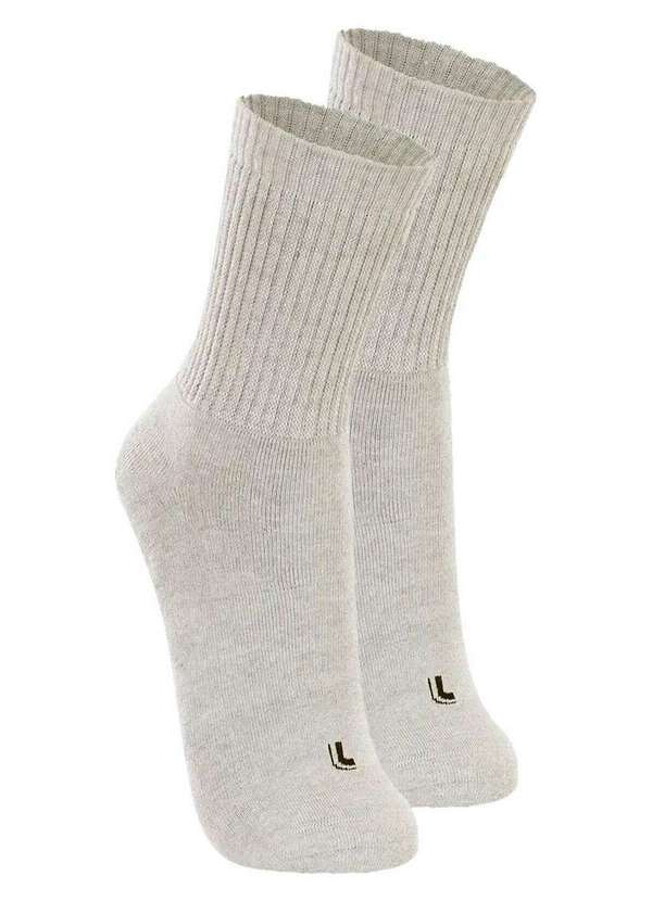 Lupo - Kit com 2 pares de Meias Esportiva Cano Longo Lupo 3250-001 Cinza