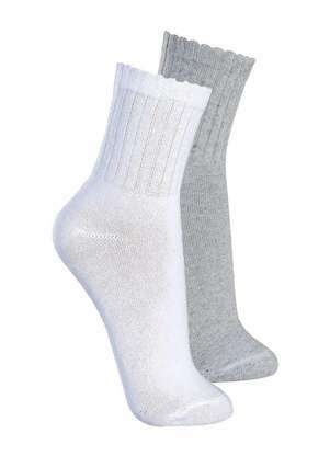 Kit com 2 pares de Meias Esportiva Cano Médio Lupo 3290-009 - LUPO