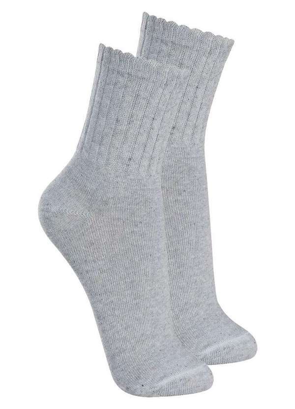 Lupo - Kit com 2 pares de Meias Esportiva Cano Médio Lupo 3290-009 Cinza