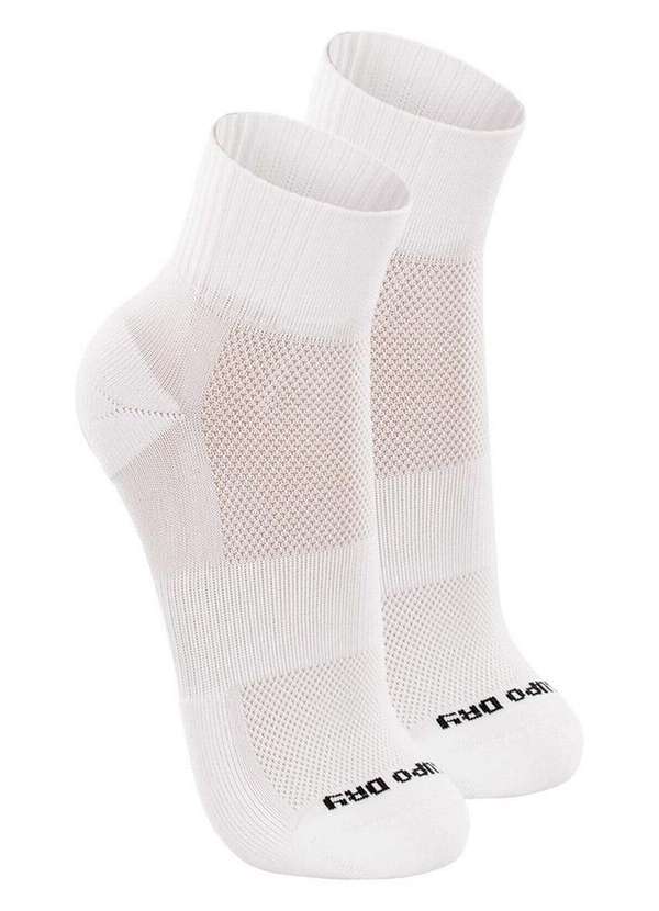 Lupo - Kit com 2 pares de Meias Esportiva Cano Médio Lupo 3360-002 Branco