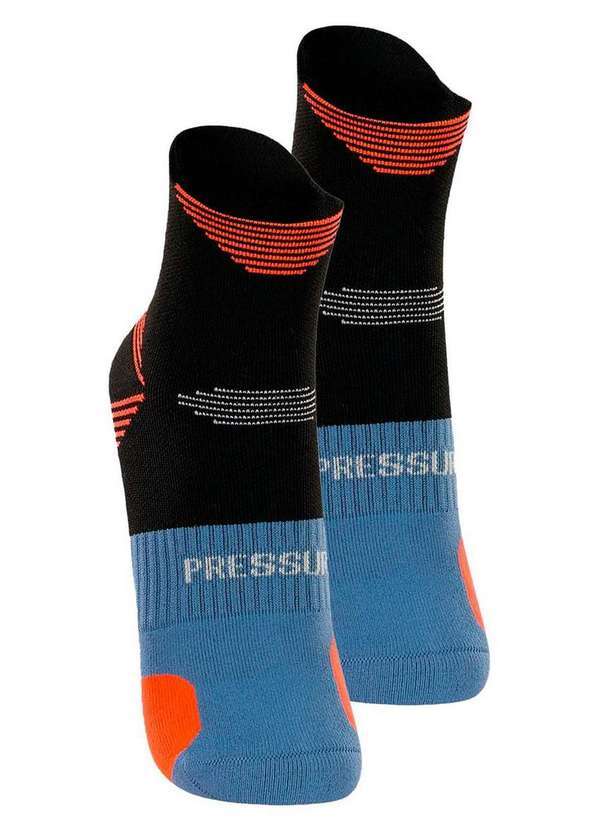 Lupo - Kit com 2 pares de Meias Performance Running Lupo 15424-001 Preto