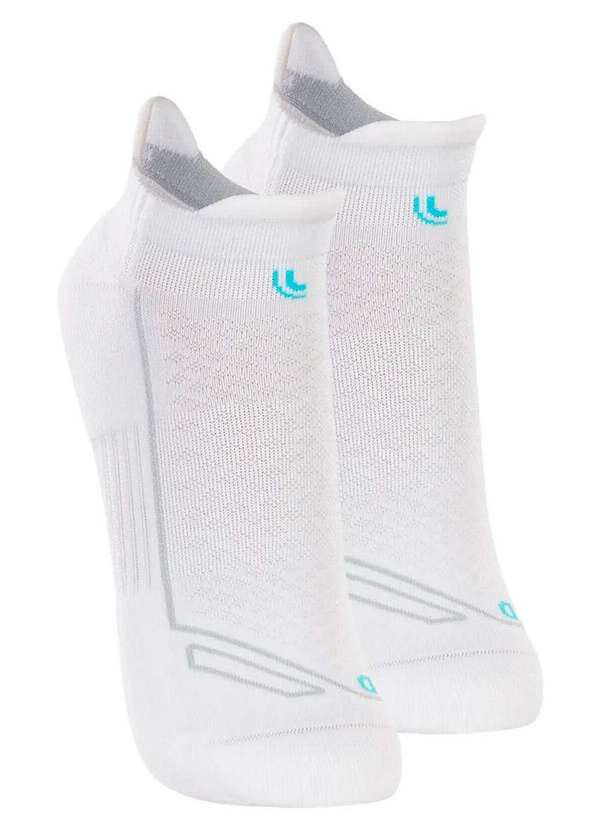 Lupo - Kit com 2 pares de Meias Performance Running Lupo 3276-002 Branco