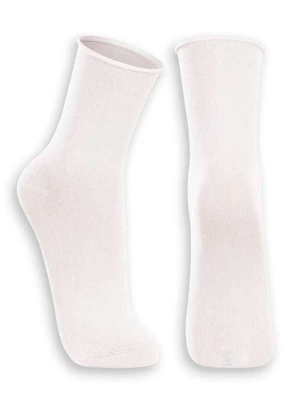 Lupo - Kit com 2 pares de Meias sem Punho Casual Lupo 1275-011 Branco-Cinza 2