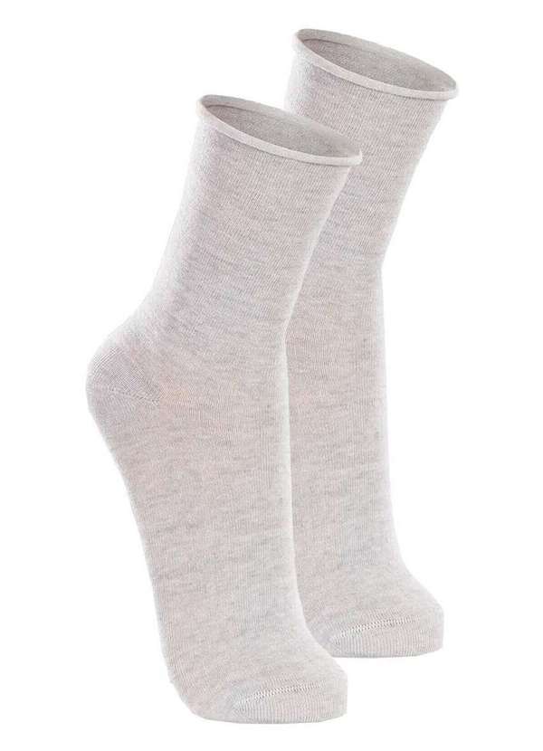 Lupo - Kit com 2 pares de Meias sem Punho Casual Lupo 1275-011 Cinza