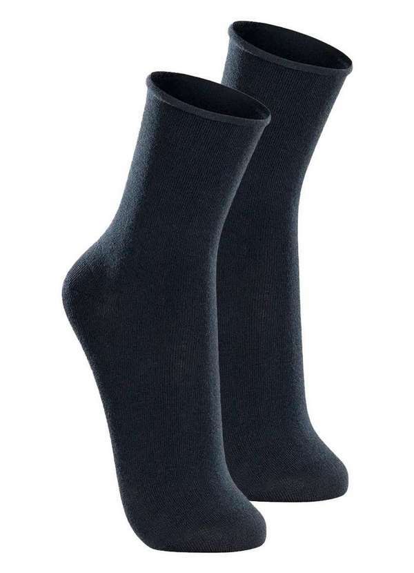 Lupo - Kit com 2 pares de Meias sem Punho Casual Lupo 1275-011 Marinho