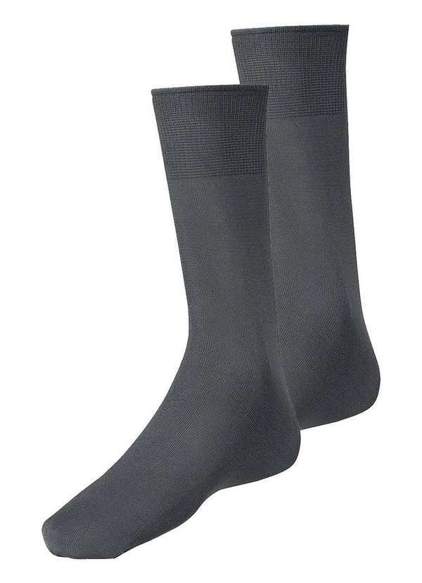 Lupo - Kit com 2 pares de Meias Social Meianyl 6002-001 Grafite