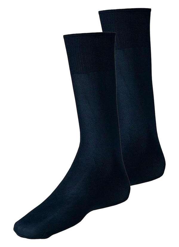 Lupo - Kit com 2 pares de Meias Social Meianyl 6002-001 Marinho