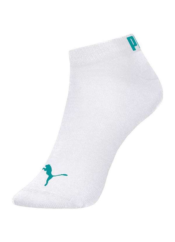 Puma - Kit com 3 Meias Cano Curto Puma 4520-001 995-Marinho-Azul-Branco 4