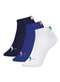 Puma - Kit com 3 Meias Cano Curto Puma 4520-001 999-Branco-Preto-Preto-Mescla - variação: 995-marinho-azul-branco