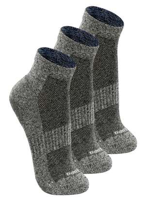 Kit com 3 pares de Meias Antiderrapante Pilates Lupo 3310-003 - LUPO