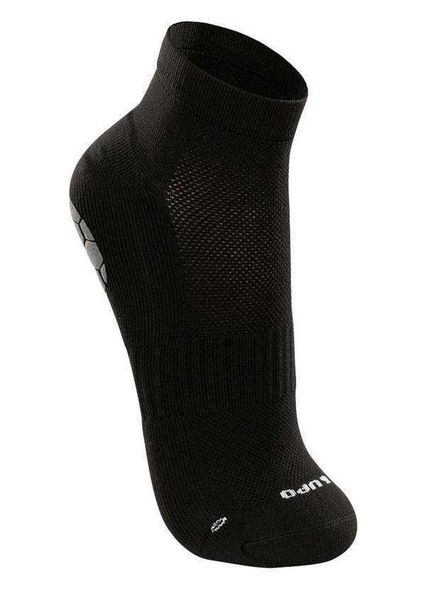 Lupo - Kit com 3 pares de Meias Antiderrapante Pilates Lupo 3310-003 Preto-Cinza-Chumbo 2