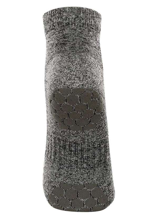 Lupo - Kit com 3 pares de Meias Antiderrapante Pilates Lupo 3310-003 Preto-Cinza-Chumbo 5