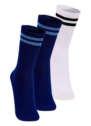 Kit com 3 pares de Meias Esportiva Cano Longo Lupo 3292-009 - LUPO