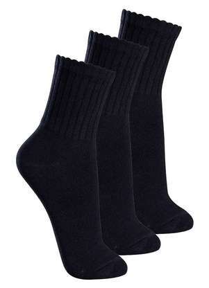 Kit com 3 pares de Meias Esportiva Cano Médio Lupo 3290-009 - LUPO