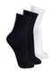 Lupo - Kit com 3 pares de Meias Esportiva Cano Médio Lupo 3290-009 Preto-Cinza - variação: Preto-Branco