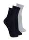 Lupo - Kit com 3 pares de Meias Esportiva Cano Médio Lupo 3290-009 Preto-Cinza - variação: Preto-Cinza