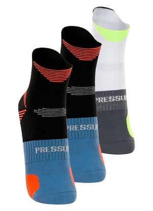 Kit com 3 pares de Meias Performance Running Lupo 15424-001 - LUPO