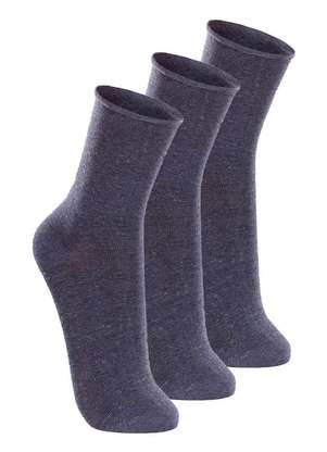 Kit com 3 pares de Meias sem Punho Casual Lupo 1275-011 - LUPO