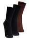 Lupo - Kit com 3 pares de Meias Social Lupo 1795-004 Marinho-Café - variação: Preto-Café
