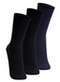 Lupo - Kit com 3 pares de Meias Social Lupo 1795-004 Marinho-Café - variação: Preto-Marinho