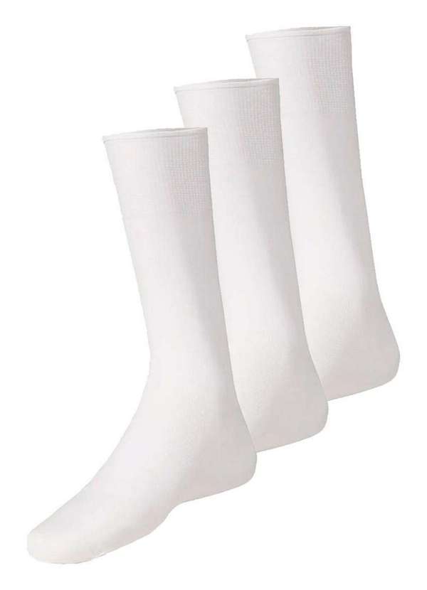 Lupo - Kit com 3 pares de Meias Social Meianyl 6002-001 Branco