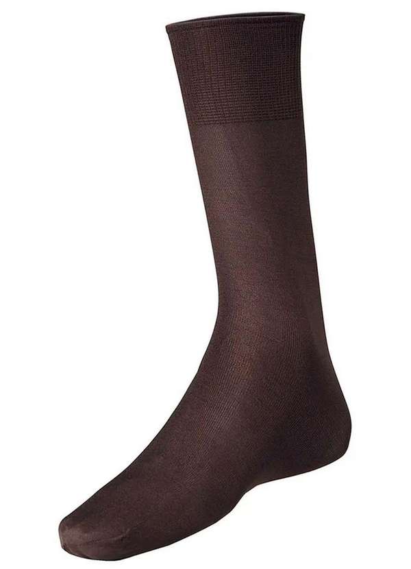 Lupo - Kit com 3 pares de Meias Social Meianyl 6002-001 Preto-Café 3