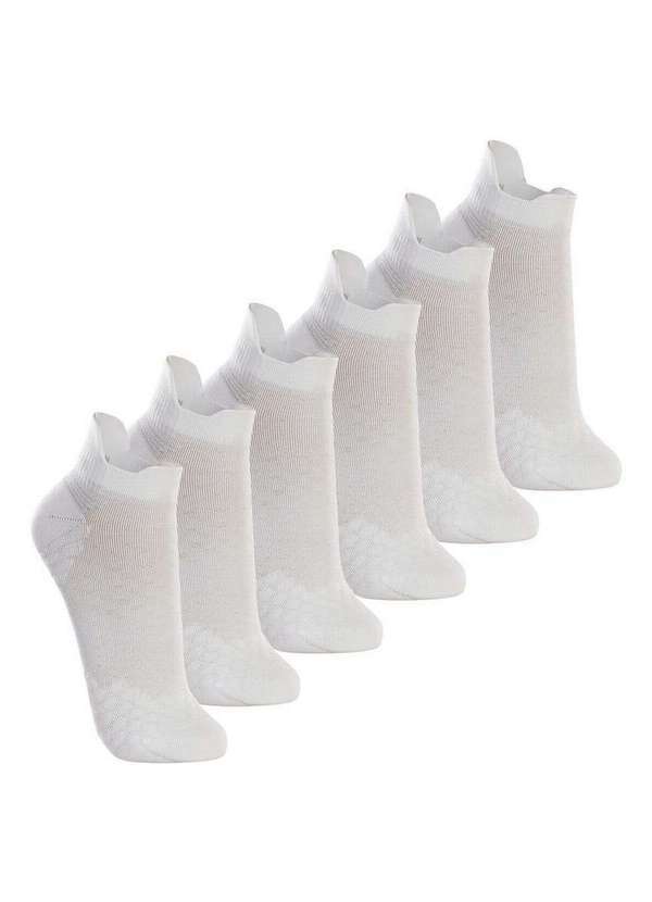 Lupo - Kit com 6 pares de Meias Performance Running Lupo 15570-001 Branco