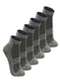 Lupo - Kit com 6 pares de Meias Antiderrapante Pilates Lupo 3310-003 Anil - variação: Cinza-Chumbo